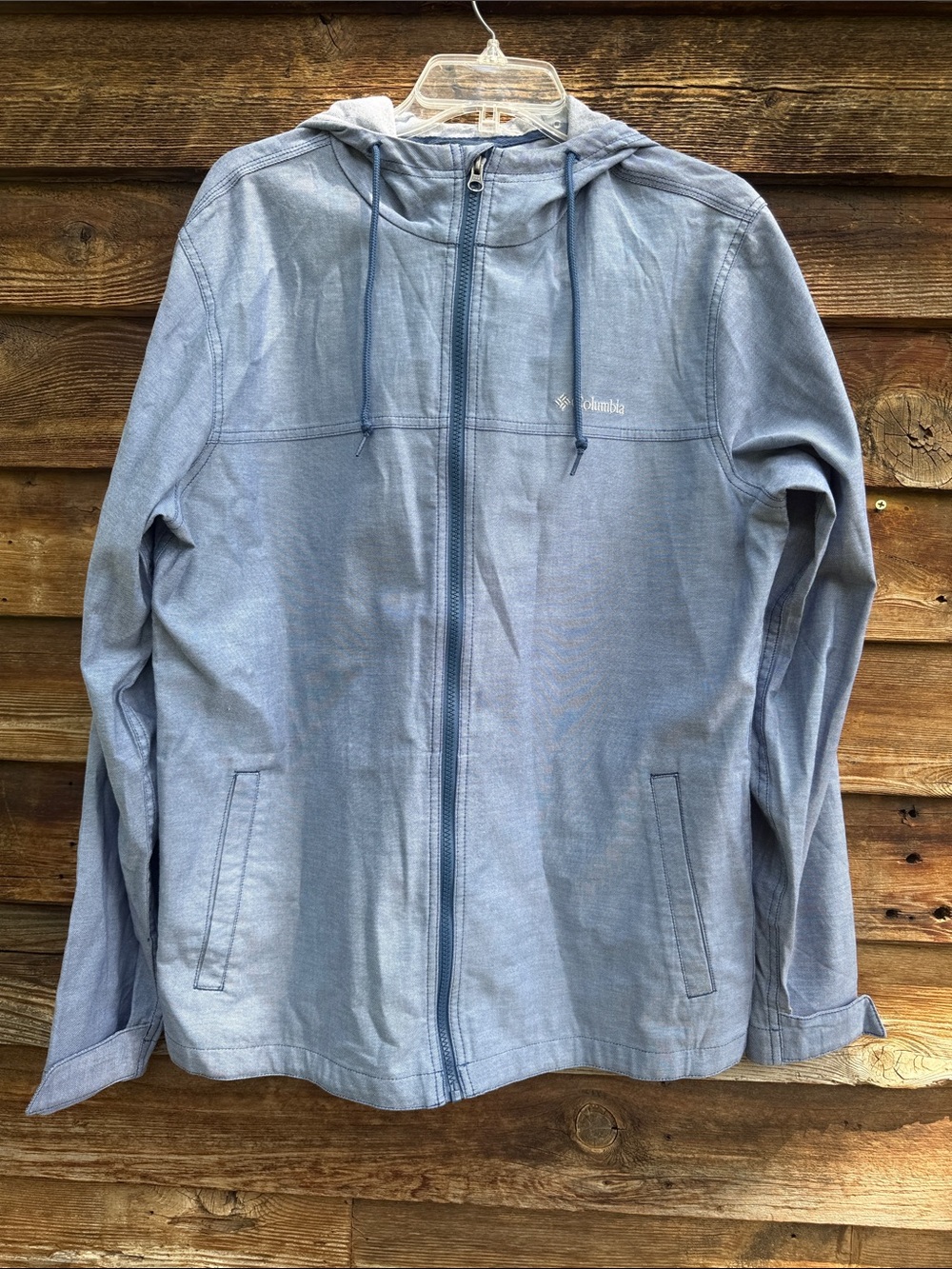 Columbia zip hooded lightweight jacket
